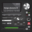 © dark_ink - Design elements Dark User Interface Controls