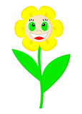 Fototapeta Motyle - Fun smile flower