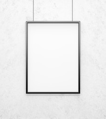 Wall Mural - blank frame on a white wall