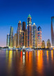 Nightlife in Dubai Marina. UAE. November 14, 2012 