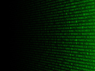 Fading Hexadecimal Background