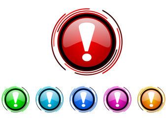 Aufkleber - exclamation sign icon set