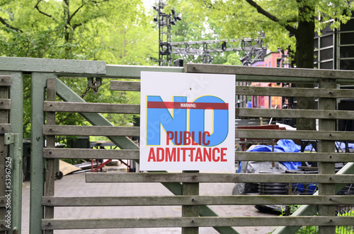 Fotografie, Obraz No public admittance concept of restriction and warning
