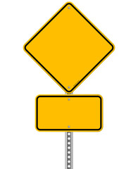 Yellow Sign and Pole