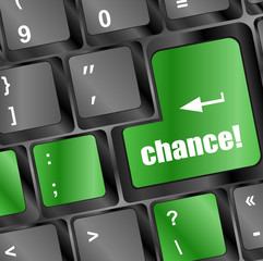 Poster - chance button on computer keyboard key