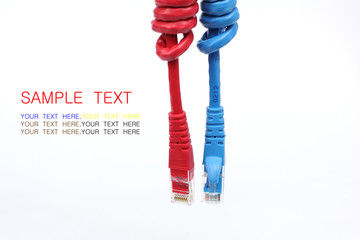 Fototapete - USB cable isolated on white background