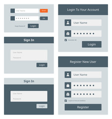 Poster - web login user interface set