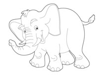 Cartoon Safari - Coloring Page - Illustration For The Children