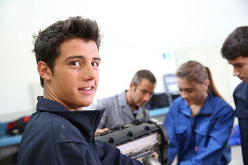 Portrait of student in auto mechanics