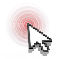 Aufkleber - Click. Computer mouse cursor