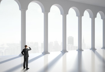 Wall Mural - businessman in hall