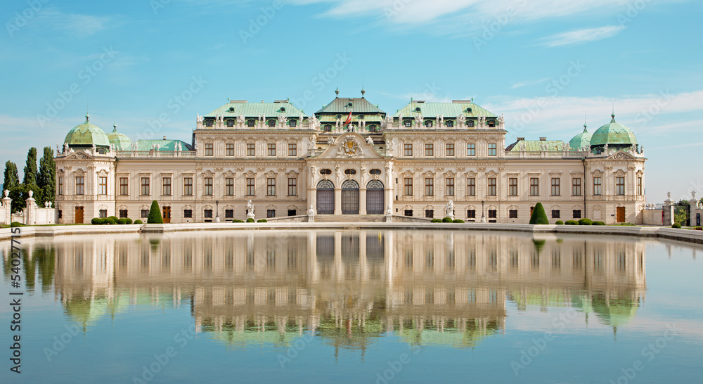 Vienna - Belvedere palace in morning light - obrazy, fototapety, plakaty 