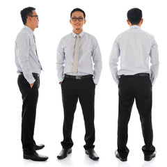 Sticker -  Asian businessman in different angle