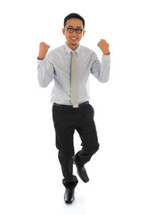 Poster - Asian businessman celebrating success