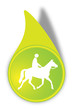 Vektor Pferderennen Button Grün
