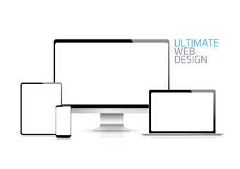 Aufkleber - Computer, laptop, tablet, phone displays vector eps10