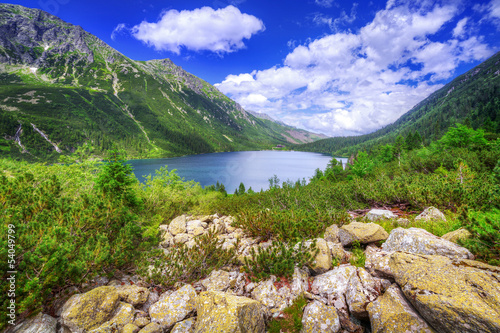 Naklejka - mata magnetyczna na lodówkę Eye of the Sea lake in Tatra mountains, Poland