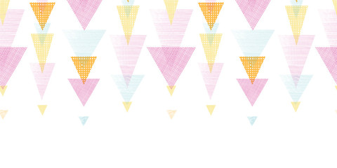 Wall Mural - Vector overlayed triangles stripes horizontal seamless pattern