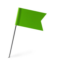 Green Banner Flag