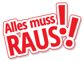 Sticker - Alles muss raus!!