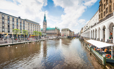 Fototapete - Beautiful view of Hamburg, Germany
