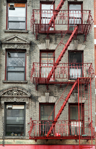 Fototapeta na wymiar Building stairs, New York, USA