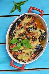 Canvas Print - Baked eggplant