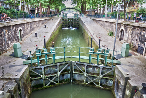 Fotografía Ecluse du temple, canal Saint-Martin, Paris