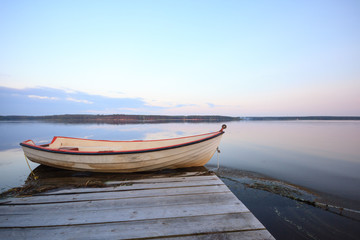Naklejka na meble boat on the lake