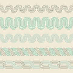 Aufkleber - Retro seamless borders