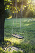 Wooden vintage garden swing