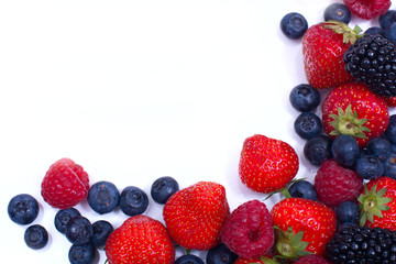 Wall Mural - frame their mix of juicy berries