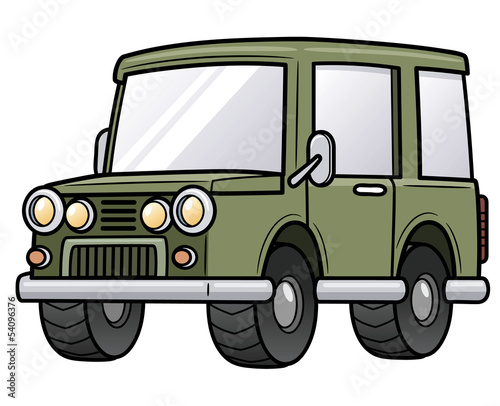 Naklejka ścienna Vector illustration of cartoon car