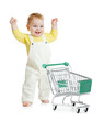 © Andrey Kuzmin - happy baby walking with shopping cart