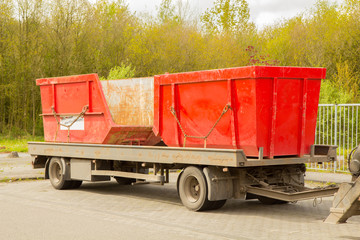 two bins on a trailer