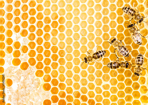Naklejka - mata magnetyczna na lodówkę Working bees