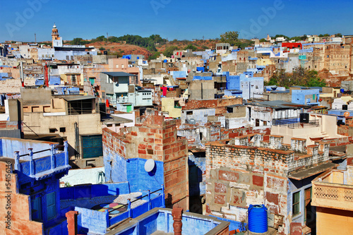 Fotografia roofs of Jodhpur -blue city of India.