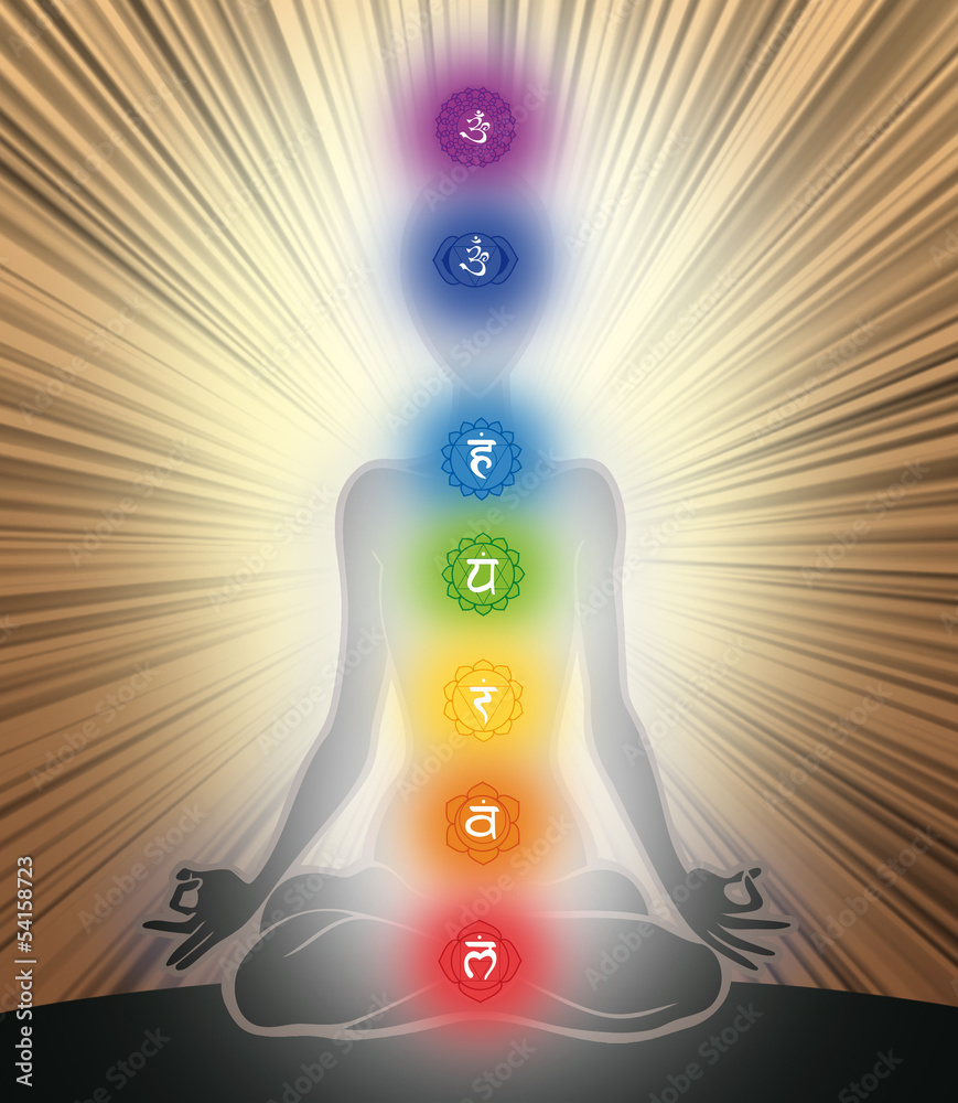 symbols of seven chakras Stock Illustration | Adobe Stock