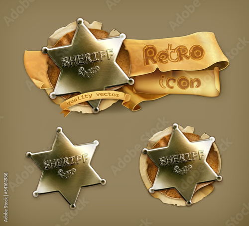 Sheriff, retro icon