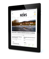 Poster - news on a tablet