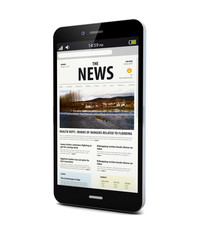 Canvas Print - news on a smart phone