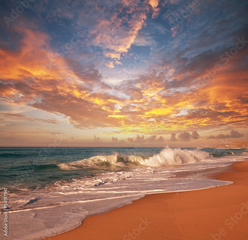 Nowoczesny obraz na płótnie Sea sunset