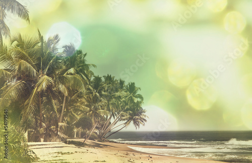 Naklejka nad blat kuchenny Tropical beach