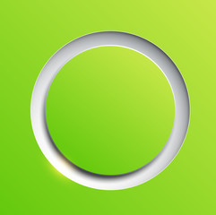 Poster - Green circle plastic button background