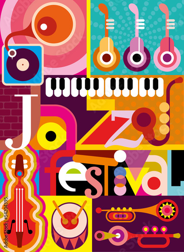 Naklejka dekoracyjna Jazz Festival
