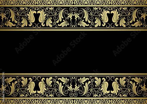 Fotomural Gilded frame with decorative elements