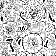 Poster - Seamless floral pattern