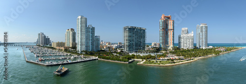 Plakat Widok z lotu ptaka na południowym Miami BEach