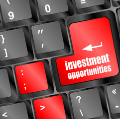 Poster - invest or investing concepts, message on enter key keyboard