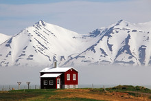 House At Fjord Of Iceland